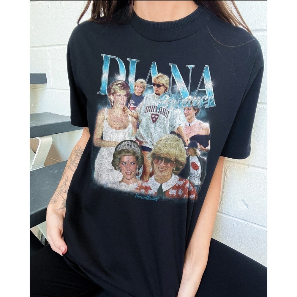 Princess Diana Retro Royal Fashion Icon Graphic T-Shirt